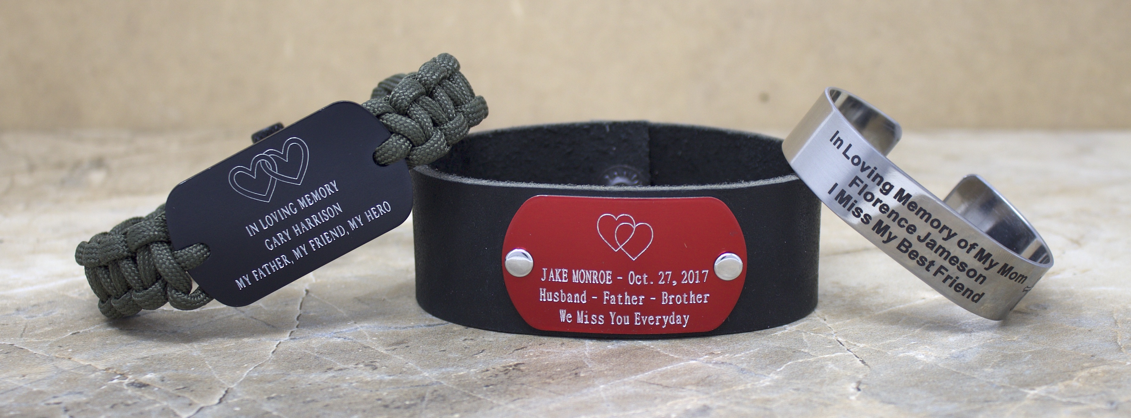 Paracord memorial bracelets sales