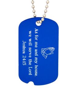 Colored Aluminum Custom Prayer Dog Tag