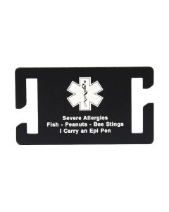 Colored Aluminum Custom Medical ID Gear Tag with White Letters