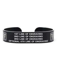 Colored Aluminum Custom Inspirational Cuff Bracelet with White Letters