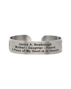 Black Lettering Stainless Steel Custom Cancer Bracelet