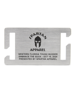 Stainless Steel Gear Tag with Black Letters