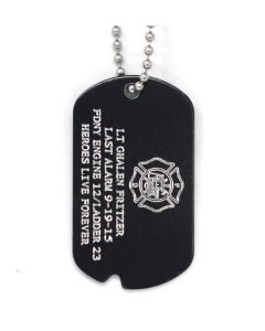 Colored Aluminum Custom First Responder Dog Tag with Recessed Letters