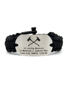 Stainless Steel Custom First Responder Paracord Bracelet