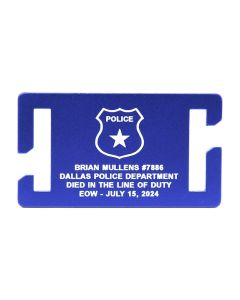  Colored Aluminum Custom First Responder Gear Tag with White Letters