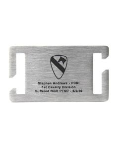 Stainless-Steel Custom 22 A Day Gear Tag with Black Letters