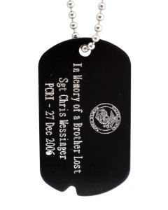 Colored Aluminum Custom 22 A Day Dog Tag with Recessed Letters