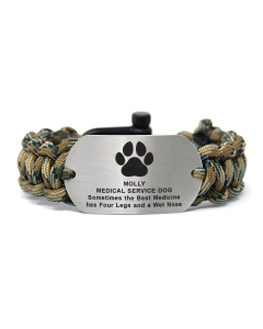 Custom Memorial Bracelet Stainless Steel Paracord Laser