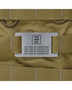 Stainless-Steel Custom First Responder Gear Tag with Black Letters 