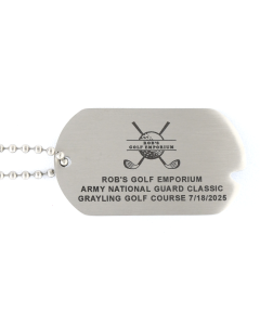 Stainless Steel Large Quantity Dog Tag with Black Letters