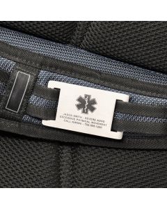 Stainless-Steel Custom Medical ID Gear Tag with Black Letters
