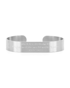 Custom Memorial Bracelet Stainless Steel Cuff Recessed Engraving
