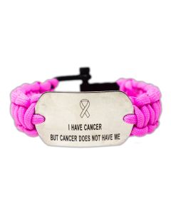 Stainless-Steel Custom Health Paracord Bracelet with Black Letters
