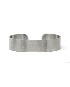Stainless-Steel Custom WW2 Cuff Bracelet with Recessed Letters