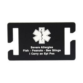  Colored Aluminum Custom Medical ID Gear Tag with White Letters