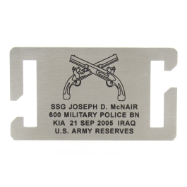 Order a Stainless Steel Custom Military Gear Tag with Black Letters at ...