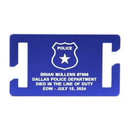  Colored Aluminum Custom First Responder Gear Tag with White Letters