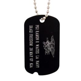 Colored Aluminum Dog Tag with Recessed Letters