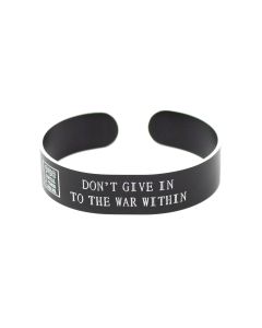 Colored Aluminum Don't Give In To The War Within Cuff Bracelet