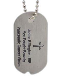 Stainless Steel Custom Cancer Memorial Dog Tag