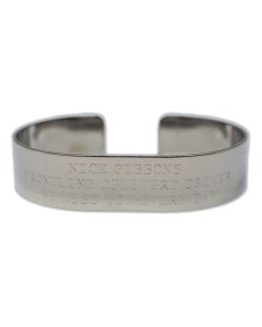 Stainless Steel Custom COVID-19 Cuff Bracelet with Recessed Letters