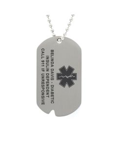 Stainless Steel Medical ID Dog Tag