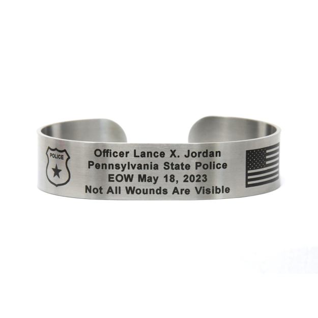 Firefighter metal bracelets on sale