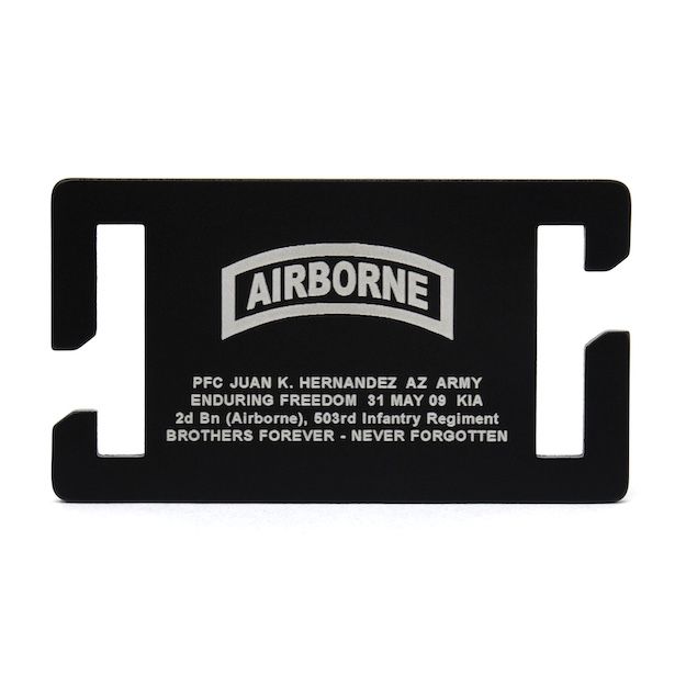 Order a Colored Aluminum Custom Military Gear Tag with White Letters at ...