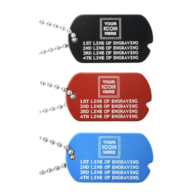 Order Colored Aluminum Custom Deployment Dog Tag at Memorial Bracelets dot com